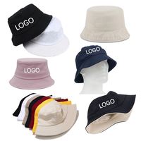 Gorras de sol reversibles de calidad duradera con costuras reforzadas para personal de eventos de promoción de mercado, sombrero tipo pescador personalizado.