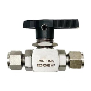 Válvula de bola de instrumentación de titanio PN64 de alta resistencia 2205 2507 TA2 de paso directo para Monel Hastelloy C276 - Product Image 1