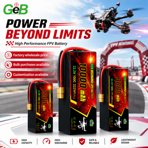 Batteria per Drone ad Alta Densità Energetica 3S 4S 6S 8S 12S, Batteria Lipo 6S 22.2V 10000mAh 100C per Droni FPV da Corsa e UAV - Product Image 1