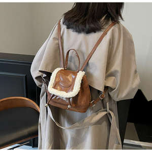 Mochila impermeable de PU con logotipo personalizado y forro de poliéster para bolso de moda femenino - Product Image 6