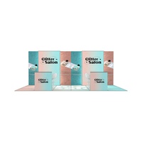 Étagère modulaire en aluminium rétroéclairée 10x20 pour exposition, salon professionnel, stand de foire commerciale
