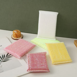 2 unidades/tarjeta Esponjas de limpieza de doble cara multicolor, resistentes a arañazos, de larga duración y fuerte poder de limpieza - Product Image 2