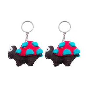 Hot Sale Fashion Cashmere Multicolor Key Chains Accessories Custom Wool Key Ring For Female