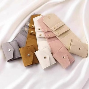 Custom Microfiber Luxury Jewelry Pouch Rectangle Velvet Jewelry <b>Boxes</b> Button Travel Organizer <b>Roll</b> for Storage Customizable Logo - Product Image 5