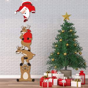 Nouvel art de jardin de Noël transfrontalier, Père Noël gonflable qui tombe du toit, décorations de jardin de vacances en plein air - Product Image 5