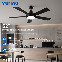 Ventilateur de plafond LED BLDC suspendu léger de qualité supérieure OEM ODM pour salle de conférence silencieuse avec éclairage