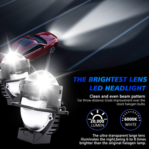 Kit de phares de rechange universel 130W 12V 12000 Lumens, double lentille laser blanche 3 pouces Bi-LED Plus Laser - Product Image 6