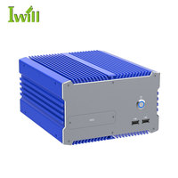 Ordinateur embarqué sans ventilateur N95, boîtier PC industriel avec 6 ports COM, 2 ports LAN, 6 ports USB, alimentation CC 12-24V