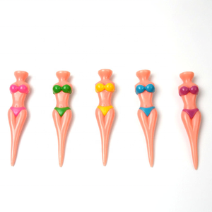 Caiton Golf Modèle HYT-37 Tees de golf 83mm, écologiques, design 'Beauty Bikini', en plastique, avec impression de logo personnalisé, 1000 unités - Product Image 3