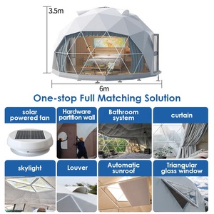 Waterproof Family Luxury Camping Geodesic Igloo Dome House Ball <b>Tent</b> Glamping Prefab Transparent Round Dome <b>Tent</b> With Hot-Dip Ga - Product Image 4