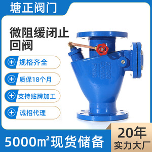 Vanne de retenue à joint en caoutchouc Tzd Tangzheng Hh44X-10 16Q à fermeture lente, structure à une seule palette, pour eau du robinet et autres fluides - Product Image 3