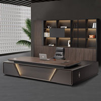 Bureau de direction moderne de luxe en bois en forme de L, design modulaire, résistant à l'eau et aux rayures, extensible/convertible - Tiankang