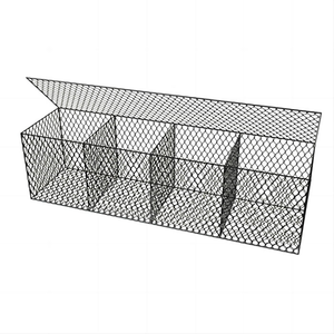 Nhà máy trực tiếp 100*120 <span class=keywords><strong>gabion</strong></span> hộp vuông Lỗ Nhúng nóng dây sắt mạ kẽm dệt tùy chỉnh kiểm soát lũ Bạc - Product Image 3