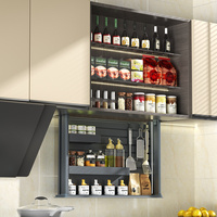 Armários De Cozinha Moderna Inteligente Prateleiras De Armazenamento Com Elevador Levantamento Pull Basket