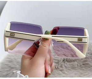 High-end cornice quadrata popolare personalità PC occhiali da sole per le donne grandi viso dimagrante UV-400 classi - Product Image 6