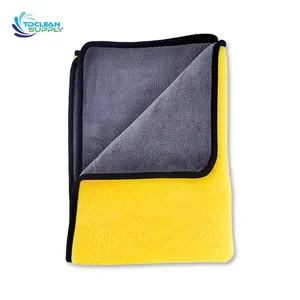 Towel Wholesale High-density Custom Logo Double-sided 600gsm 800gsm 1100gsm Microfiber Cleaning Cloths Car Washing Coral Fleece Towel