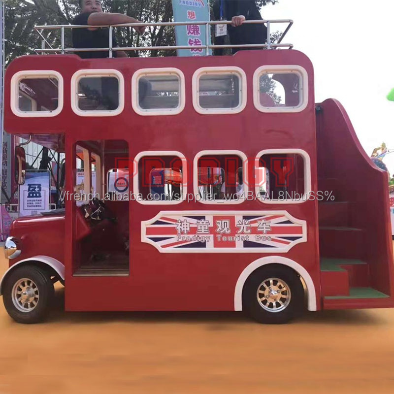 Attraction manèges Kiddie double decker London bus touristique manèges de carnaval à vendre
