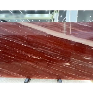 Dalle de marbre Rosso Seta poli moderne pour salle de bain intérieure, lavabo, escaliers, revêtement de sol, salle à manger, comptoir de cuisine, villa, appartement - Product Image 2