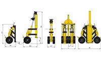 Roue pivotante universelle pour cric de levage 10T 15T 30T 40T pour la manutention des conteneurs en entrepôt