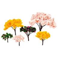Mini Arbre Artificiel de Sakura, Modèle d'Ornement Micro-Paysager, Arbre Fleuri Miniature Multicolore, DIY Terrarium de Mousse, Jardin Féerique, Bonsaï