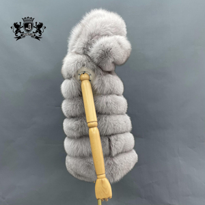 <span class=keywords><strong>Gilet</strong></span> <span class=keywords><strong>sans</strong></span> manches en <span class=keywords><strong>fourrure</strong></span> de renard véritable pour femmes, vêtements pour dames, à <span class=keywords><strong>capuche</strong></span>, doux, à la mode, Six parties, printemps - Product Image 2