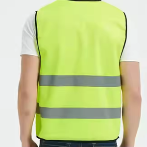 Chaleco de seguridad de algodón transpirable personalizable con función reflectante Hi Vis suave y resistente al viento puede imprimir logotipo personalizado - Product Image 4