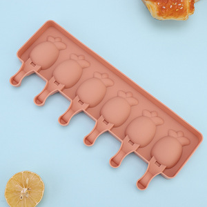Molde de silicona para helados con 6 cavidades en forma de piña para preparar delicias heladas caseras para niños y uso doméstico. - Product Image 1