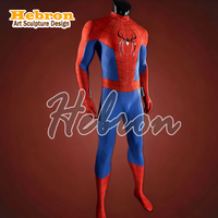 Kostum Cosplay Spider-man Berkualitas Tinggi Bahan Spandex Bernapas, Setelan Celana Panjang dan Pendek untuk Dewasa Unisex, Pakaian Replika Film