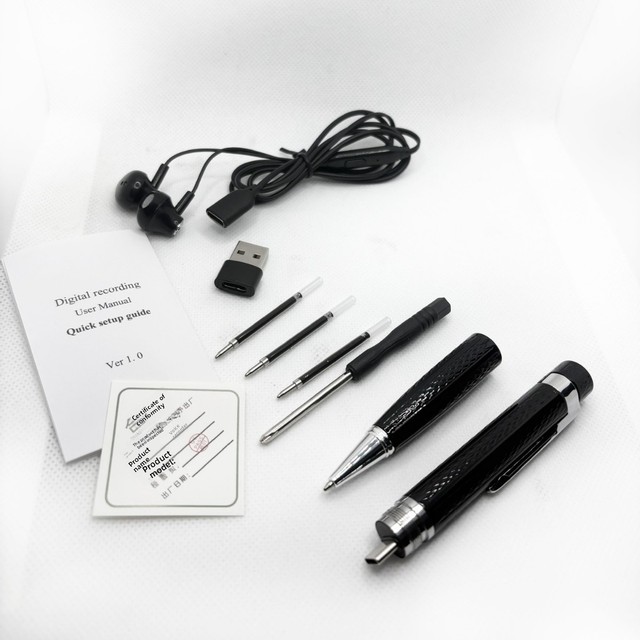 Portable High-Definition Noise-Canceling Voice Recorder Metal Aluminum Alloy for Business Meetings Students; USB 2.0 Direct