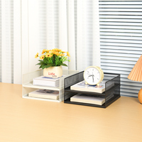 Plateau de rangement multi-niveaux en métal A4, empilable, avec boîtes de rangement de bureau et porte-stylos – Meilleures ventes
