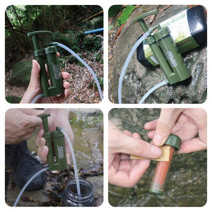 Mini purificateur et <span class=keywords><strong>filtre</strong></span> à eau portable d'extérieur, alimentation manuelle, capacité de 2 000 L, filtration en 3 étapes, élimination de 99,9999 % des bactéries - Product Image 2