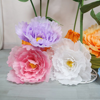 Fleur de pivoine artificielle pour décoration de mariage, présentation en vitrine de centre commercial, accessoires de photographie en mousse imperméable, transfrontalier