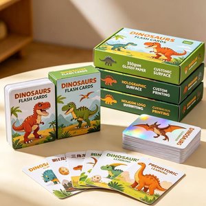 Cartes Flash sur les Animaux Marins, Coins Arrondis, Carton, Jouet Éducatif pour Enfants de 2 à 4 Ans, Emballage Personnalisé, Impression Holographique - Product Image 3