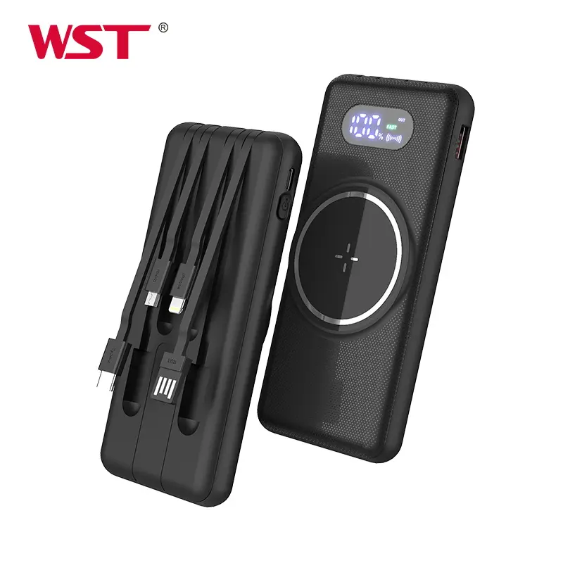 WST latest popular new product 2022 new products power bank wireless wireless power bank 10000mah