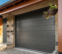 Porte de garage Aoruisi moderne pour maison et commerce, anti-effraction, étanche, avec cadre en acier et alliage d'aluminium polymère