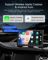 Caméra de tableau de bord sans fil 2.5/4K 9 "Portable Carplay Android Auto Stereo 1080p Caméra de recul GPS Navi Mirror Link Voice Car Black Box
