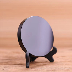 Venta al por Mayor de Espejos de Cristal de <span class=keywords><strong>Obsidiana</strong></span> Negra para Decoración, Artesanía Popular de Cristal Negro Curativo - Product Image 3