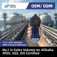 Detector de CO2 Portátil Marino, Detector Multigas 5 en 1 (O2, CO, H2S, HC), Mejor Precio de Detector de Gases de Hidrocarburos
