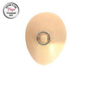 Piercing <span class=keywords><strong>de</strong></span> pezón hexagonal unisex <span class=keywords><strong>de</strong></span> titanio ASTM-F136 con circonita sexy G23, joyería <span class=keywords><strong>de</strong></span> piercing <span class=keywords><strong>de</strong></span> moda al por mayor - Product Image 2