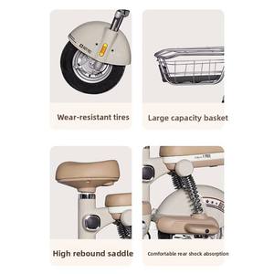 Vélo électrique pour femmes 48V 14 pouces, scooter électrique intelligent numérique pour adultes, vélo électrique de ville en acier haute teneur en carbone - Product Image 5