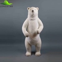 Ours polaire en peluche blanc sur mesure grandeur nature pour la décoration de la maison Décoration de fête de vacances