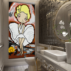 Mosaïque de verre personnalisée avec portrait de <span class=keywords><strong>Marilyn</strong></span> <span class=keywords><strong>Monroe</strong></span> et Audrey Hepburn pour le hall d'entrée, le salon, décoration murale - Product Image 5