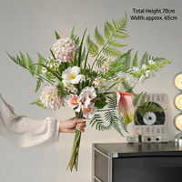 Bouquet de fleurs artificielles en soie, arrangement floral pour centre de table de mariage, décoration de la maison, fleurs artificielles esthétiques