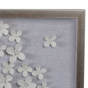 Décoration murale moderne en relief avec fleurs dimensionnelles, encadrée, pour salon et chambre à coucher - Product Image 5