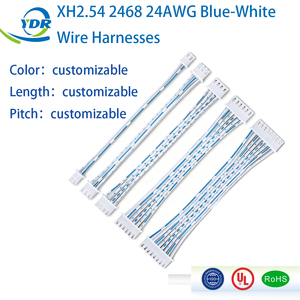Konektor JST XH Pitch 2.54mm 2-10 Pin Jantan Betina Terminal Elektronik Kabel Harness Dengan Kabel Pita 24AWG 2468 - Product Image 1