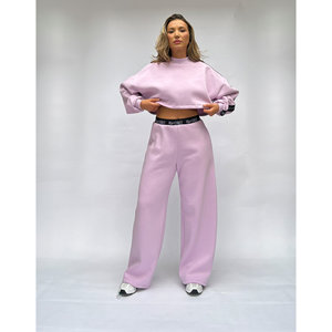 Jogging lilla gamba dritta a vita alta Loungewear Pea Street Logo - Product Image 4