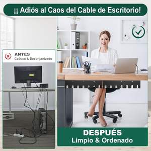 Plateau De Gestion De Câbles Revêtu De Poudre En Acier Au Carbone Oududianzi Capacité De 5kg Support De Bureau Pour La Maison/Bureau-Noir - Product Image 5