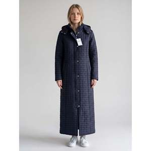 Parka matelassée marine pour femme, 142 cm, manteau long à capuche - Product Image 2