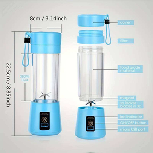 Home <b>Kitchen</b> Accessories Electric Mini USB 6 Blades Juicer Cup Machine Portable Fruit <b>Kitchen</b> <b>Tools</b> Bottle Juicer Blender - Product Image 5