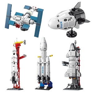 LELE BROTHER 8858-97 Série de modèles de briques de construction pour adultes sur le thème de l'aviation spatiale, de la ville spatiale et de la station spatiale - Product Image 2